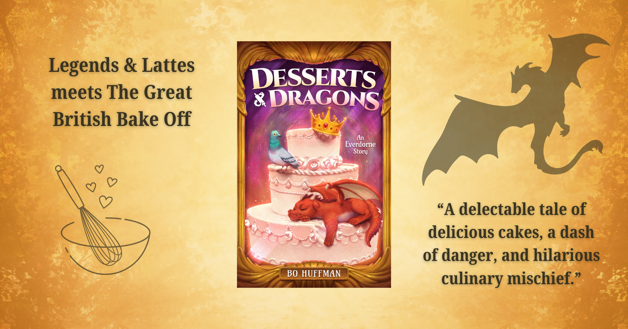 Legends & Lattes meets The Great British Bake Off in this delectable tale of delicious cakes, a dash of danger, and hilarious culinary mischief.