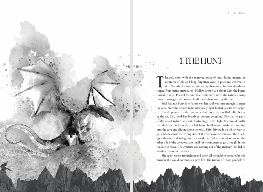 Hardback internal art.